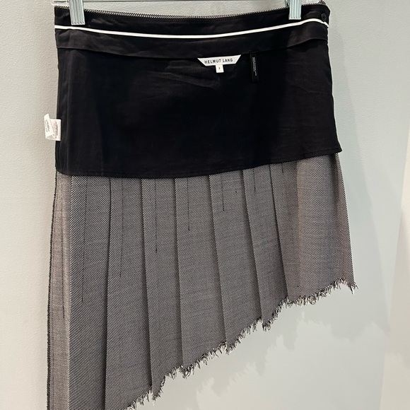 Helmut Lang Asymmetrical Pleated Skirt- size 2 - Picture 7 of 13